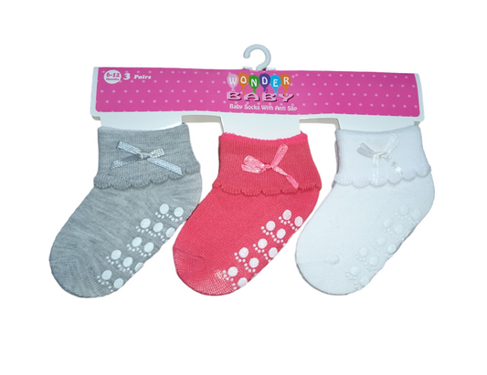 SET 3 PARES DE MEDIAS BEBE NIÑA