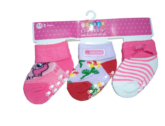 SET 3 PARES DE MEDIAS BEBE NIÑA