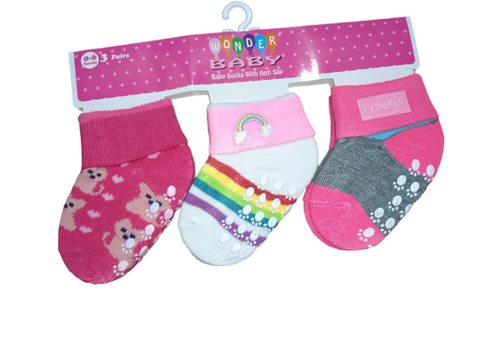 SET 3 PARES DE MEDIAS BEBE NIÑA
